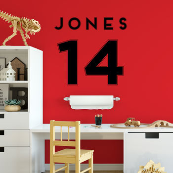 Personalised Football Wall Sticker Gift For Boys Room, 2 of 3