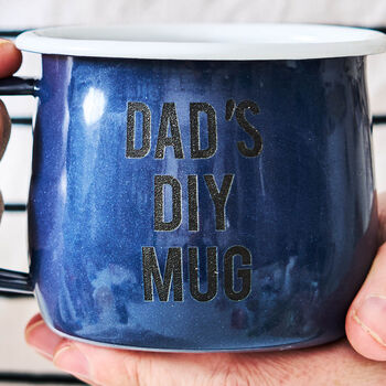 Personalised Coloured Engraved Enamel Mug, 2 of 3