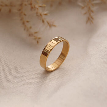 Personalised Engraved Ring Band In Gold, 3 of 8