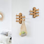 Solid Oak Coat Rack Foldable Swing Arm Five Hooks, thumbnail 11 of 11