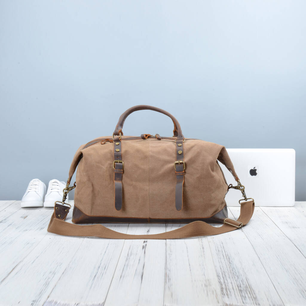 Canvas Classic Holdall Personalised Bag By Eazo