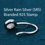 Sterling Silver White Opal Drop Earrings, thumbnail 11 of 12
