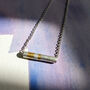 Silver Gold Everyday Textured Pendant Necklace, thumbnail 6 of 10