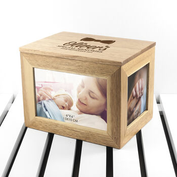 Personalised Baby's Special Memories Oak Keepsake Box, 3 of 5