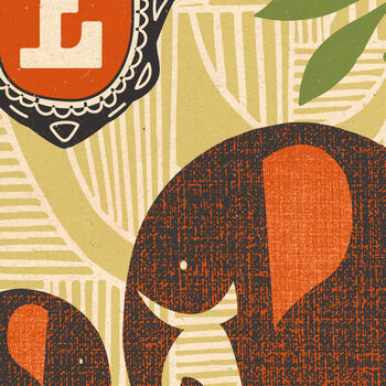 E Is For Elephant Poster Print, 3 of 4