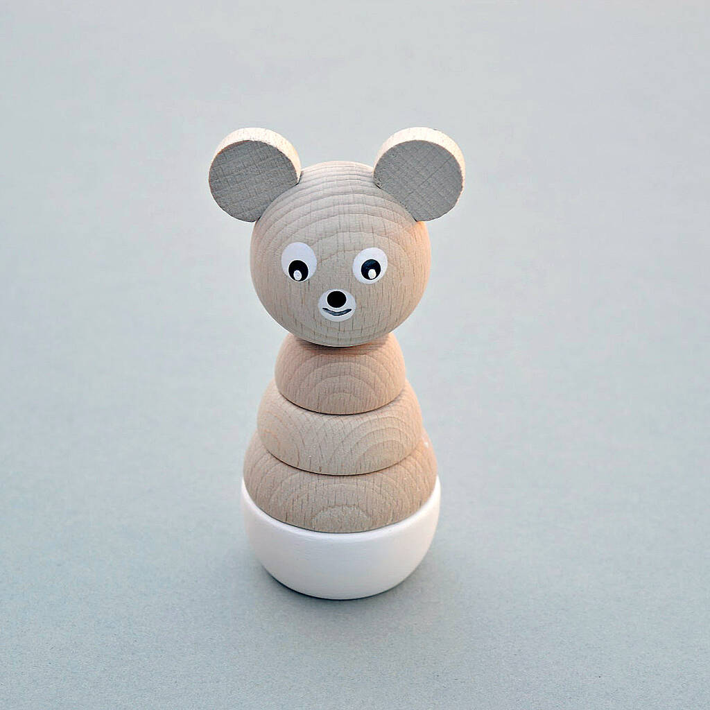 wooden bear stacking toy by blue brontide