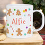 Personalised Gingerbread Pattern Plastic Mug – Perfect For Children’s Christmas Drinks, thumbnail 1 of 4