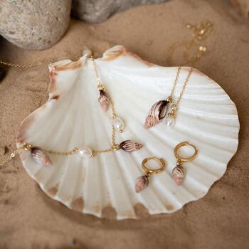 Spiral Shell And Pearl Short Necklace, 5 of 7