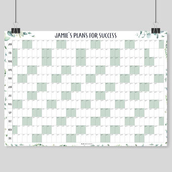 Personalised 2026 Wall Calendar | A1 Or A2 Eucalyptus Planner, 2 of 5