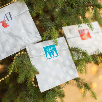 Advent Stickers And Silver Bags, 3 of 10