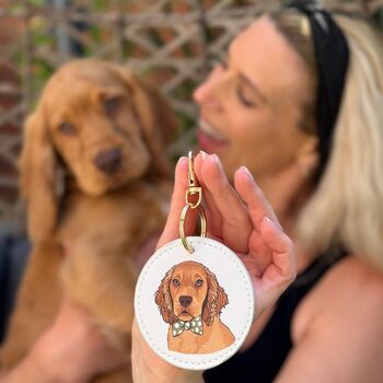Personalised Pet Lover Keyring With Your Dog On, 10 of 12