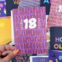 Fun Colourful 18th Birthday Card, thumbnail 3 of 3
