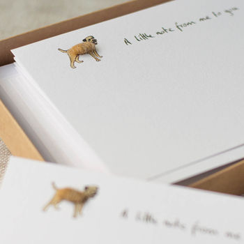 Boxed Set Of 10 Border Terrier Notecards, 5 of 5