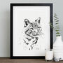 Vintage Style Crosshatch Illustration Of Your Pet, thumbnail 2 of 7