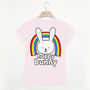 Happy Bunny Unisex Pink Organic Cotton Slogan T Shirt, thumbnail 2 of 2