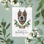 Personalised Pitbull Terrier Xmas Card, thumbnail 7 of 12