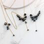 Delicate Black Or White Pearl Waterfall Necklace, thumbnail 6 of 11