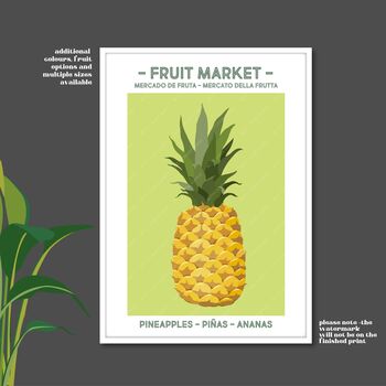 Pineapple Fruit Market Poster, 3 of 3