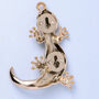 G Decor Set Of Two Solid Brass Lizard Wall Coat Hooks, thumbnail 4 of 5