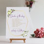 Welcome To Our Wedding Personalised Sign, thumbnail 4 of 4