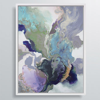 'Ebony Swirl' Framed Giclée Abstract Canvas Print Art, 2 of 6
