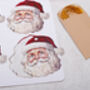 12 Christmas Gift Tags With Father Christmas Santa Design And Gold Twine, thumbnail 2 of 3
