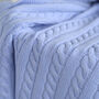 Personalised Blue Knitted Baby Blanket, thumbnail 6 of 9