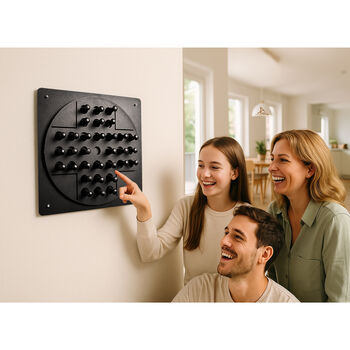 Metal Black Wall Peg Solitaire Board Game, 4 of 8