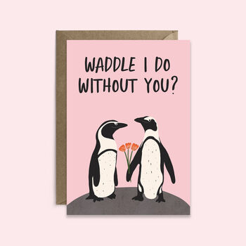 Waddle I Do Valentine’s Day Card | Anniversary Card, 4 of 4