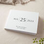 Simple Elegance Personalised Date Wedding Guest Book, thumbnail 1 of 3