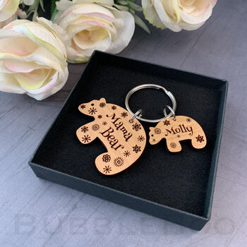 Mama Bear / Papa Bear Personalised Keyring, 5 of 7