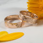 Botanical Wedding Bands In 9ct Rose Gold, thumbnail 4 of 12