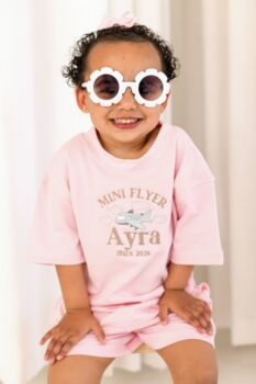 Mini Flyer/ First Time Flyer Personalised Embroidered Holiday Airport T Shirt, 5 of 6