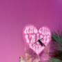 Who Cares I'm Late Anyway Heart Shaped Table Decorative Clock Silent Movement, thumbnail 3 of 6