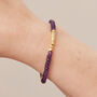 Amethyst And Gold Plated Silver Beaded Bracelet, thumbnail 5 of 12