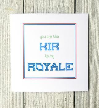 Personalised Kir Royale Card, 2 of 2