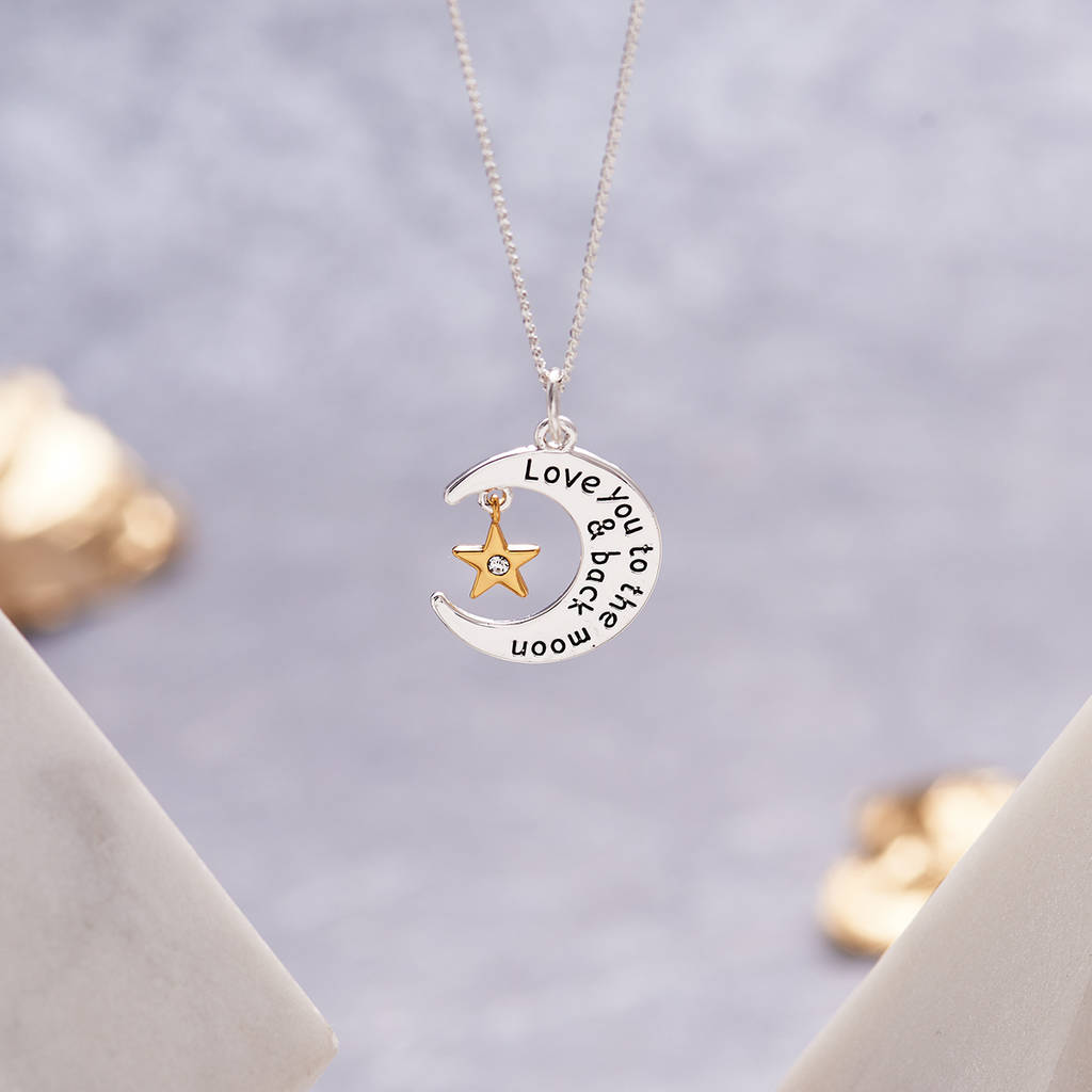 love you to the moon and back necklace by my posh shop ...