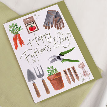 Vegetable Patch Gardening Father's Day Greeting Card, 2 of 3