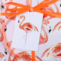 Flamingo Eco Gift Tags Set Of Six, thumbnail 1 of 2