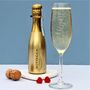 Bottega Gold Prosecco Gift Set With Personalised Flute, thumbnail 1 of 3