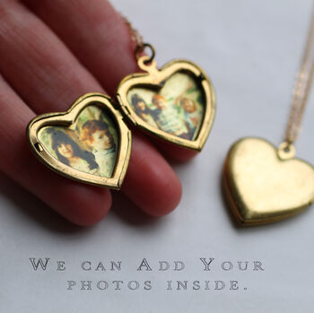Lily Of The Valley Personalized Heart Locket Necklace, 3 of 9