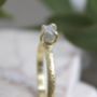 Rough Grey Diamond 18ct Gold Engagement Ring, thumbnail 2 of 4