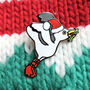 Christmas Seagull Enamel Pin, thumbnail 1 of 8