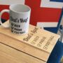 Personalised Wooden Sofa Tray And Mug Set, thumbnail 1 of 3