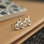 Bicycle Earrings Silver Studs Transport Jewellery, thumbnail 1 of 7