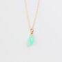 Gold Filled Chrysoprase Drop Necklace, thumbnail 3 of 9