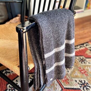 100% Alpaca Rib Knit Throw, 5 of 5