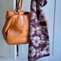 Women's Floral Cashmere Scarf Burgundy, thumbnail 1 of 5