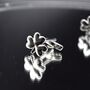 Four Leaf Clover Cufflinks 316 L Stainless Steel Good Luck Design Gift, thumbnail 1 of 5