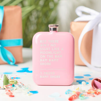 Personalised Song Lyric Hip Flask, 6 of 9